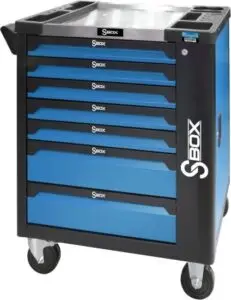 עגלת כלים כחולה