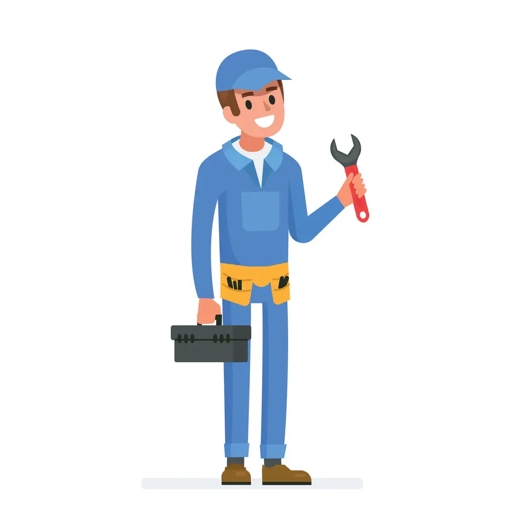 אייקון של שרברב מחזיק ציוד של אינסטלציה