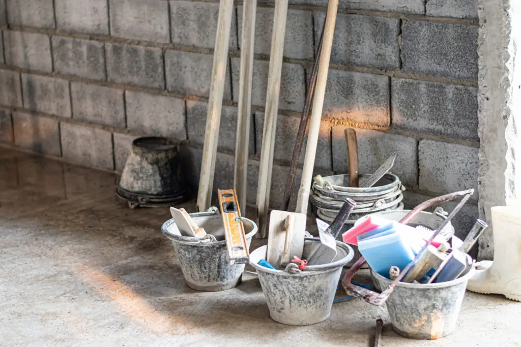 Small construction site tools